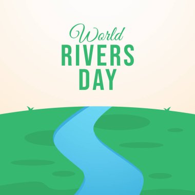 Dünya Rivers Günü 'nün vektör grafiği Dünya Rivers Günü kutlamaları için ideal.