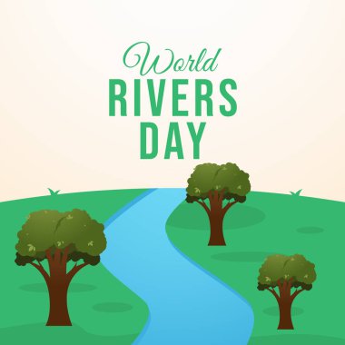 Dünya Rivers Günü 'nün vektör grafiği Dünya Rivers Günü kutlamaları için ideal.