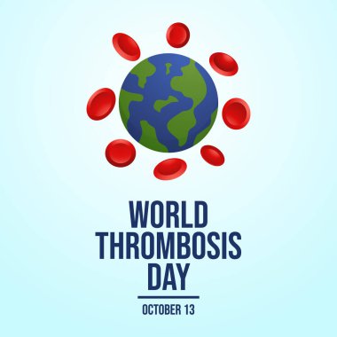 Dünya Trombozu Günü 'nün vektör grafiği Dünya Trombozu Günü için ideal.