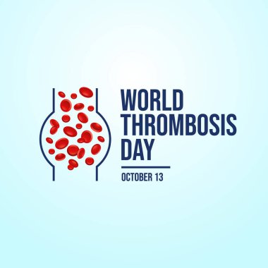 Dünya Trombozu Günü 'nün vektör grafiği Dünya Trombozu Günü için ideal.