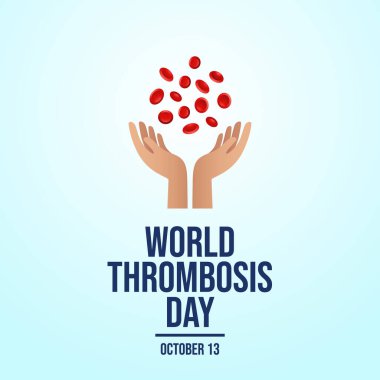 Dünya Trombozu Günü 'nün vektör grafiği Dünya Trombozu Günü için ideal.