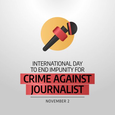 Uluslararası Gazetecilere Karşı Suçların Cezasızlığına Son Vermek İçin Uluslararası Gün 'ün vektör grafiği Gazetecilere Karşı Suçların Cezasızlığına Son Vermek İçin ideal.