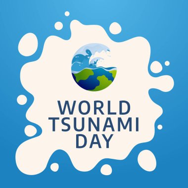 Dünya Tsunami Günü 'nün vektör grafiği Dünya Tsunami Günü için ideal.