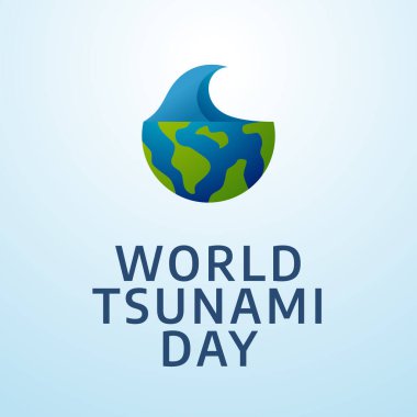 Dünya Tsunami Günü 'nün vektör grafiği Dünya Tsunami Günü için ideal.
