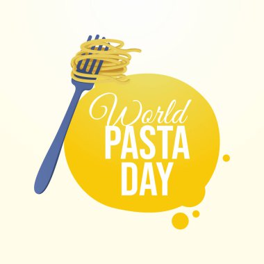 Dünya Makarna Günü 'nün vektör grafiği Dünya Makarna Günü kutlamaları için ideal.