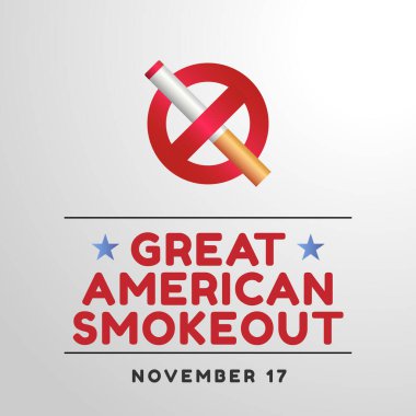 Great American Smokeout 'un vektör grafiği Great American Smokeout kutlaması için ideal.