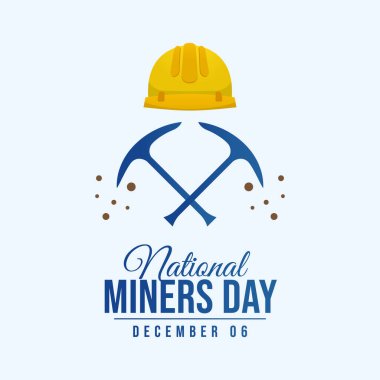 Ulusal Madenciler Günü 'nün vektör grafiği Ulusal Madenciler Günü kutlamaları için ideal.