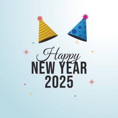 2025 Yılbaşı kutlamaları için ideal vektör grafiği.