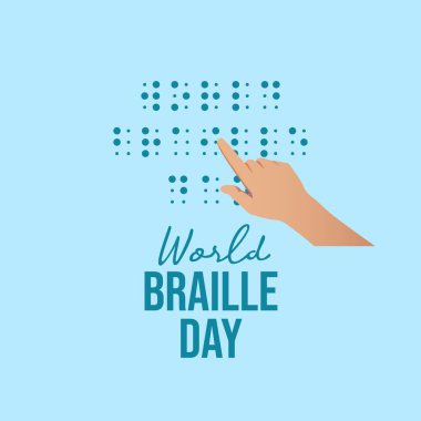 vector graphic of World Braille Day ideal for World Braille Day celebration. clipart