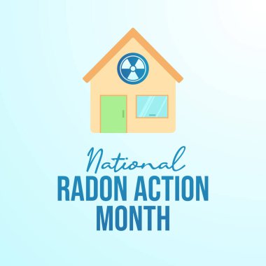 Ulusal radon eylem ayı vektör grafiği Ulusal radon eylem ayı kutlamaları için ideal.
