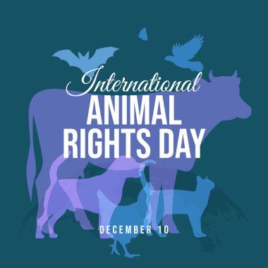 vector graphic of International Animal Rights Day ideal for International Animal Rights Day celebration. clipart