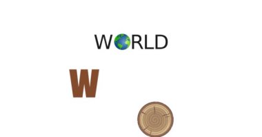 Dünya ahşap hareketli video, dünya tahta günü kutlaması için ideal.