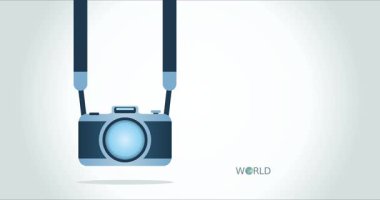 Dünya fotoğraf günü hareket videosu, dünya fotoğraf günü kutlaması için ideal.