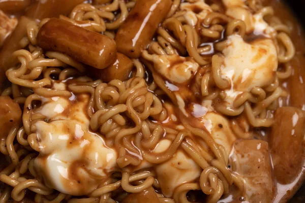 Κορεάτικα Noodles Στιγμιαία Γεύση Tteokbokki Κατσαρόλα — Φωτογραφία Αρχείου
