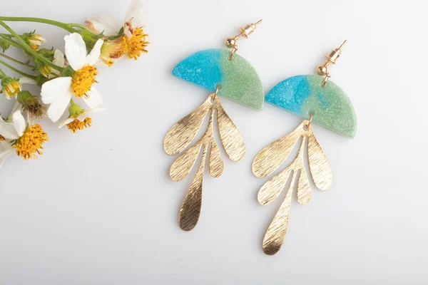 Resin earrings handmade jewelry for women's fashion