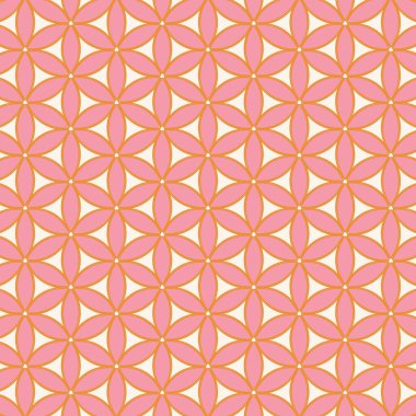 Çiçek deseni, klasik geometrik desen. Retro biçim ve estetik.