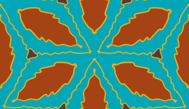 Çiçek deseni, klasik geometrik desen. Retro biçim ve estetik.