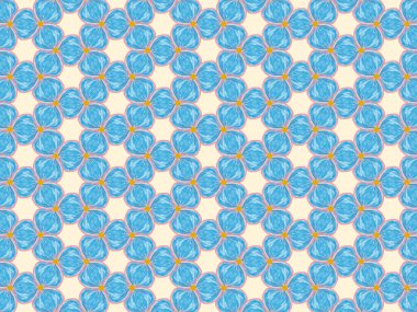 Çiçek deseni, klasik geometrik desen. Retro biçim ve estetik.