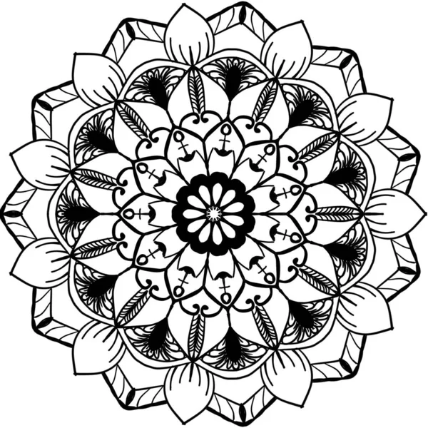 Mandala Абстрактный Квадратный Фон Круглый Мандала Декоративный Орнамент — стоковое фото