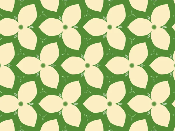 Квітковий Візерунок Вінтажний Геометричний Візерунок Ретро Стиль Естетичний — стокове фото