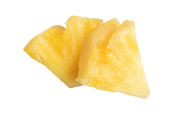 Ananas Affettato Fondo Bianco — Foto Stock