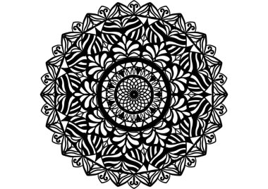 Mandala soyut kare arka plan. Yuvarlak mandala dekoratif desen.