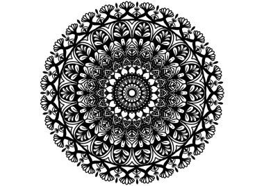 Soyut mandala grafik tasarım dekoratif elementler soyut kavramlar için siyah ve beyaz renk arkaplanı