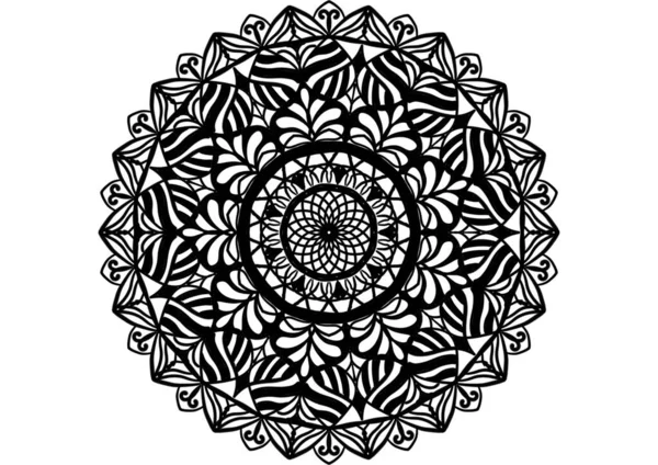 マンダラ抽象的な正方形の背景 円形曼荼羅装飾装飾パターン — ストック写真