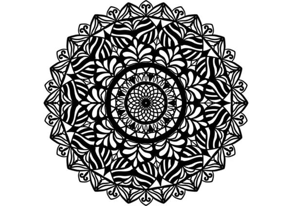 Mandala Abstrakten Quadratischen Hintergrund Runde Mandala Dekorative Ornamentmuster — Stockfoto