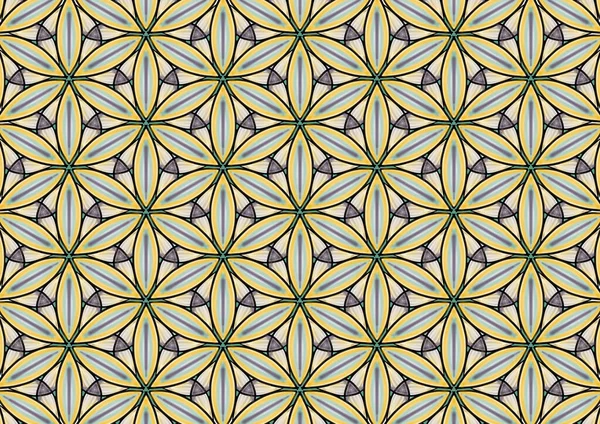 Çiçek deseni, klasik geometrik desen. Retro biçim ve estetik.