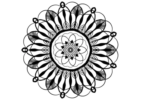 Mandala Abstrait Fond Carré Mandala Rond Motif Ornement Décoratif — Photo