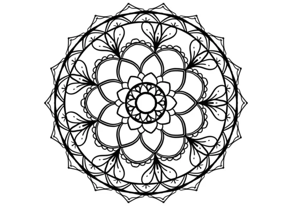 Mandala Sfondo Quadrato Astratto Modello Ornamento Decorativo Mandala Rotondo — Foto Stock