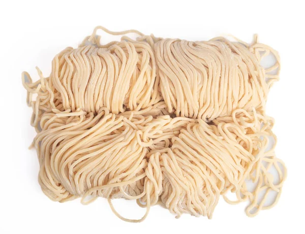 Raw Egg Noodles White Background — Stock Photo, Image