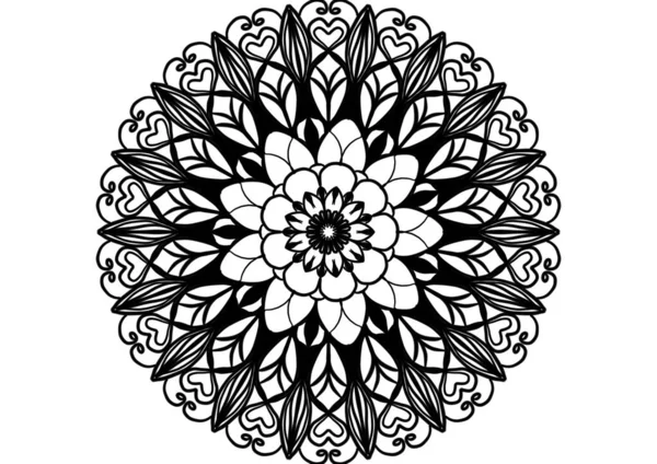 Mandala Muster Für Henna Mehndi Tätowierung Dekoratives Ornament Orientalischen Ethno — Stockfoto