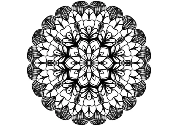 Шаблон Мандала Хенны Мехнди Татуировка Декоративный Орнамент Этническом Восточном Стиле — стоковое фото