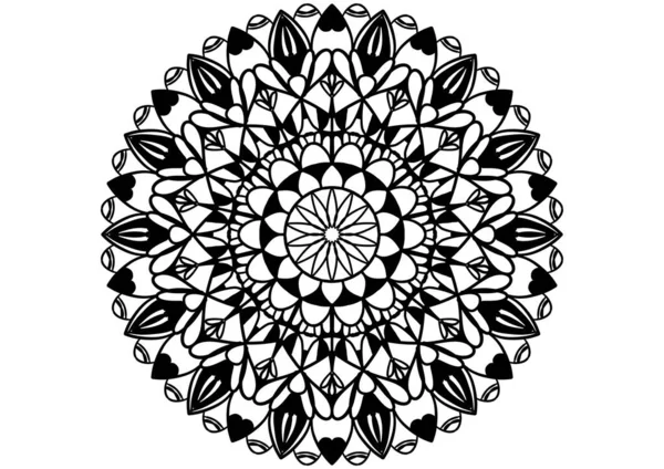 Patrón Mandala Para Henna Mehndi Tatuaje Ornamento Decorativo Estilo Oriental — Foto de Stock