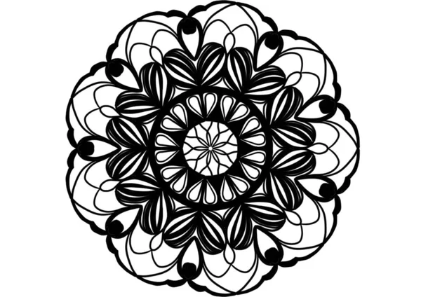 Modèle Mandala Pour Henné Mehndi Tatouage Ornement Décoratif Dans Style — Photo