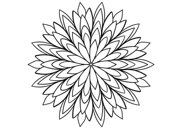 Minta Mandala Henna Mehndi Tetoválás Dekoratív Dísz Etnikai Keleti Stílusban — Stock Fotó