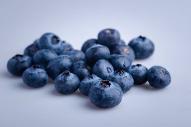 Fresh blueberries on a white background.Isolated image.