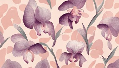 Pastel pink flower painting for background