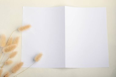 White paper mockup for text or design