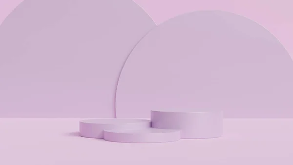 stock image 3d glowing purple product podium. 3D rendering mockup