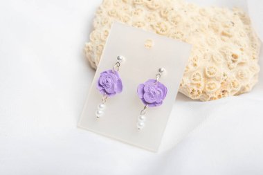 Handmade resin earrings, jewelry for women.