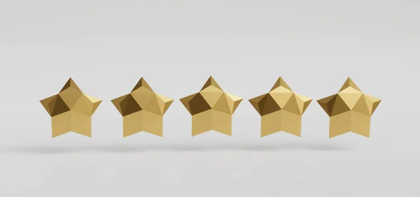 Πέντε Κίτρινα Αστέρια Customer Rating Feedback Concept Από Τον Πελάτη — Φωτογραφία Αρχείου