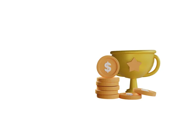 Renderização Conjunto Moedas Ouro Forma Diferente Isoladas Fundo Branco Símbolo — Fotografia de Stock