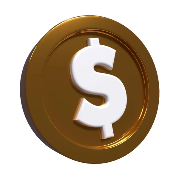 렌더링 Render Set Golden Coin 배경에 형태의 금화이다 과부를 상징하는 — 스톡 사진