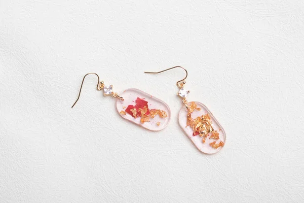 Handmade Resin Earrings Jewelry Women — ストック写真