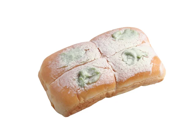 Πασπαλισμένο Ψωμί Λευκό Φόντο — Φωτογραφία Αρχείου