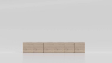 3D metin oluşturma için boş kare kahverengi renk bloğu.