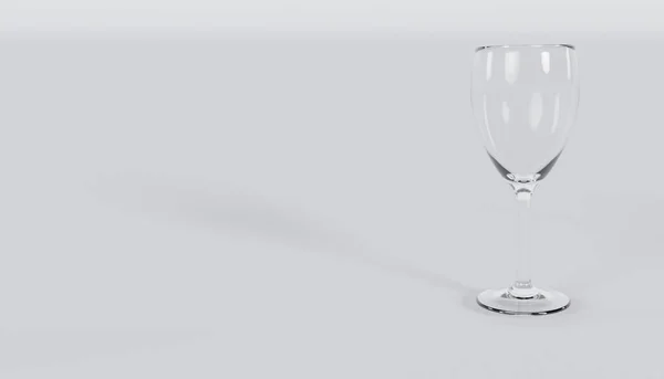 透明なガラスを液滴で空にする 白い背景に孤立しています 3Dレンダリング — ストック写真